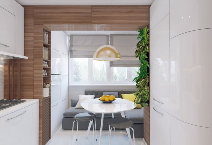 part of the kitchen on the balcony