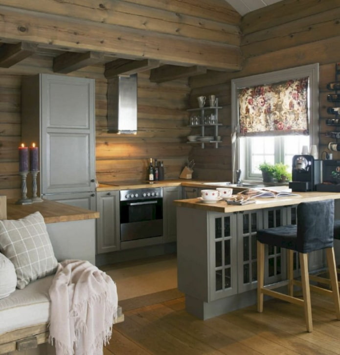 gray kitchen in the house