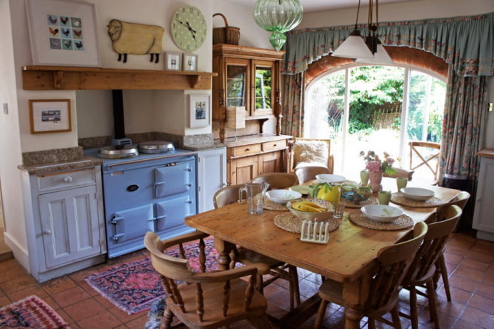 country kitchen with a stove