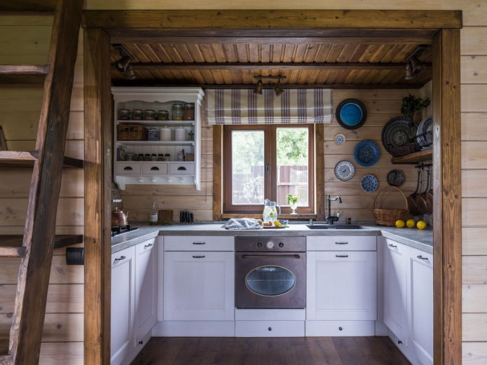 lining on the walls of the dacha