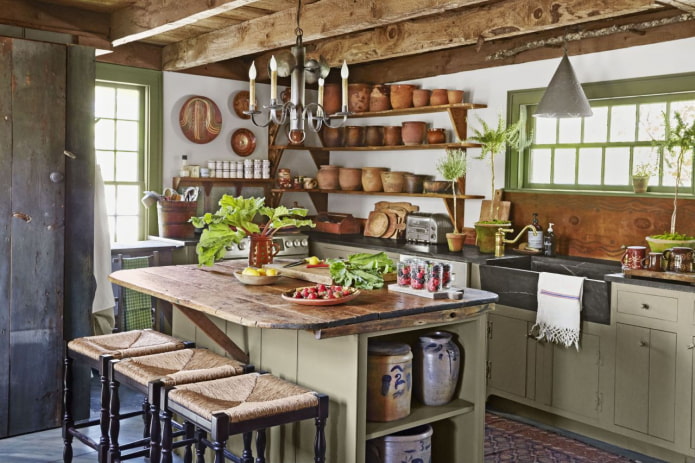 dacha with a bar counter