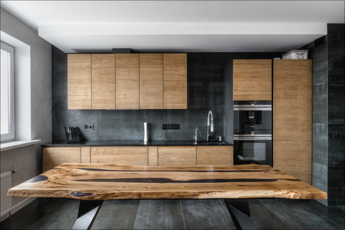 dark gray kitchen