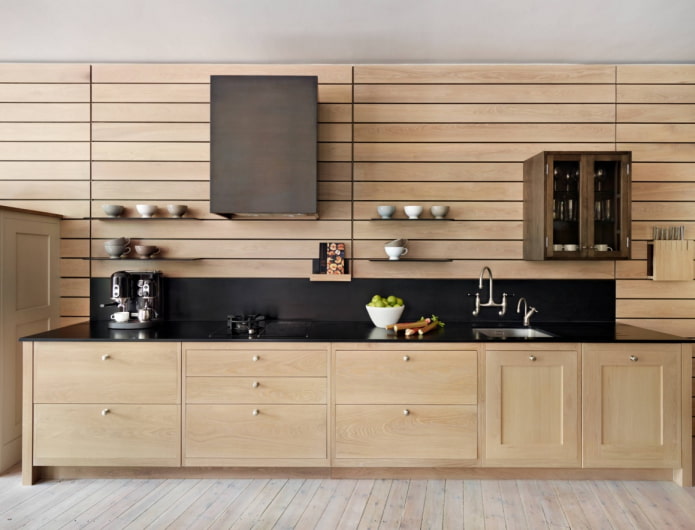 minimalist plywood kitchen