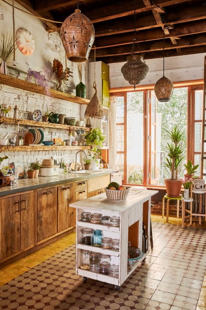 rustic style kitchen