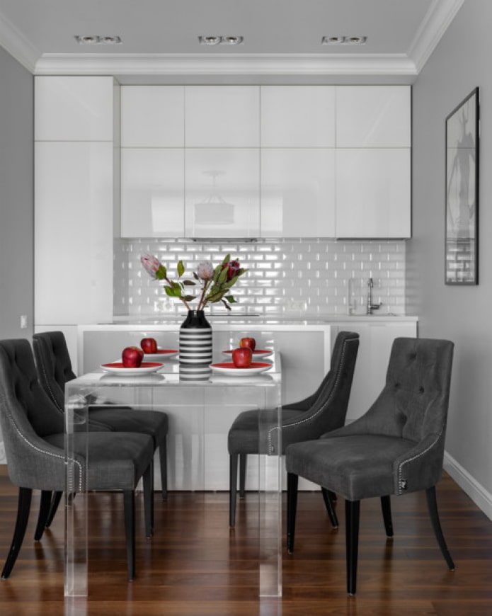 small straight kitchen