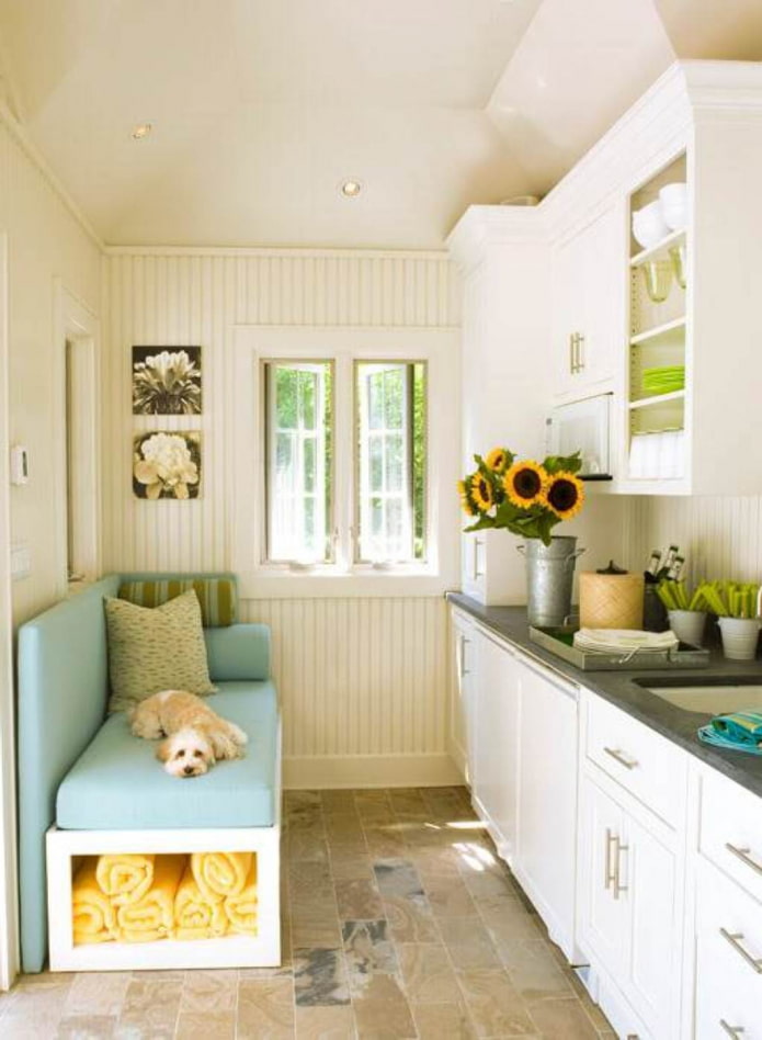 ottoman in the kitchen interior
