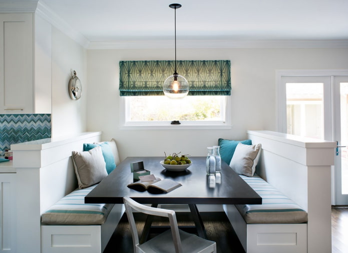 two sofas in the kitchen interior