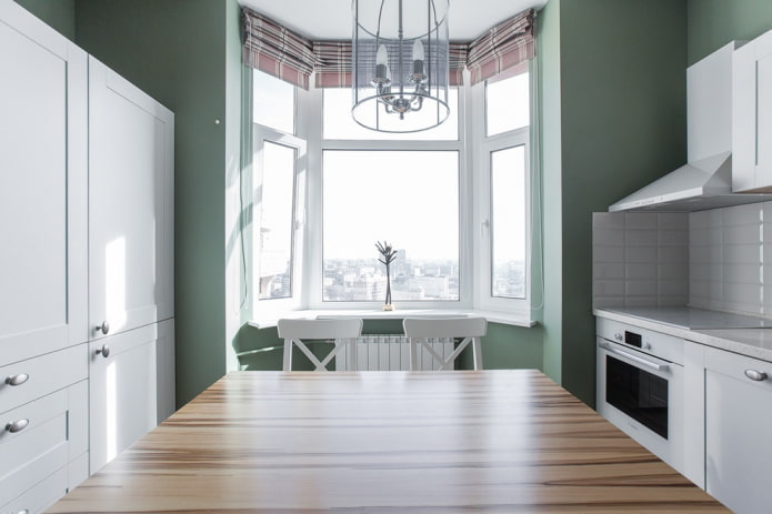 curtains on a bay window