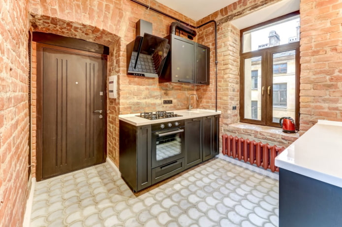 stove for a black kitchen set