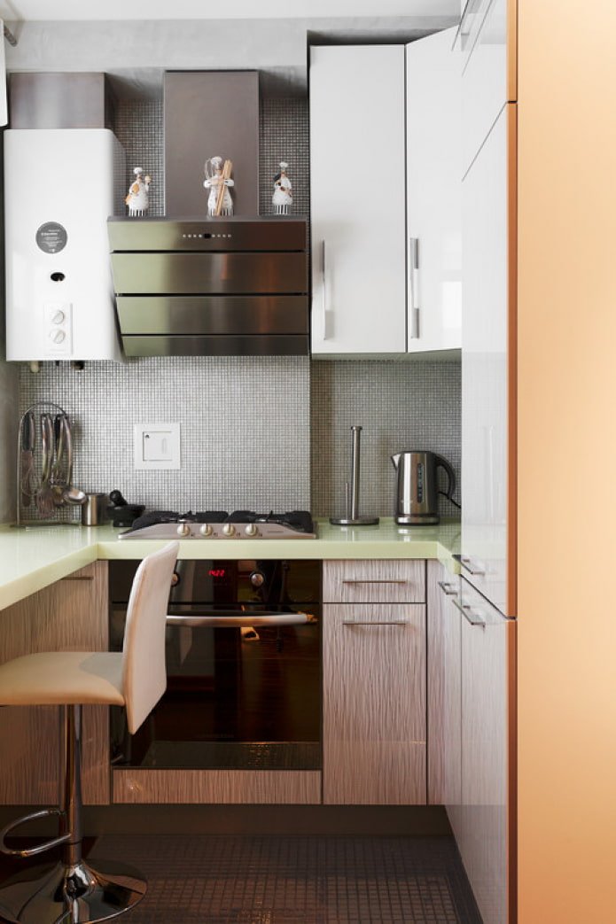 kitchen with a gas water heater