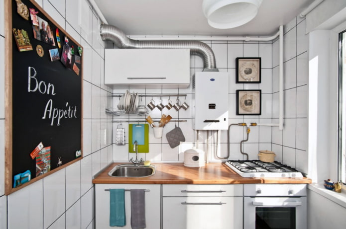 scandi-style kitchen with gas