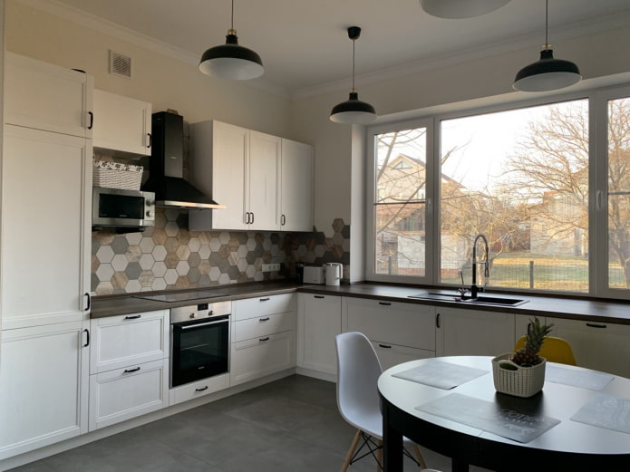 large kitchen window