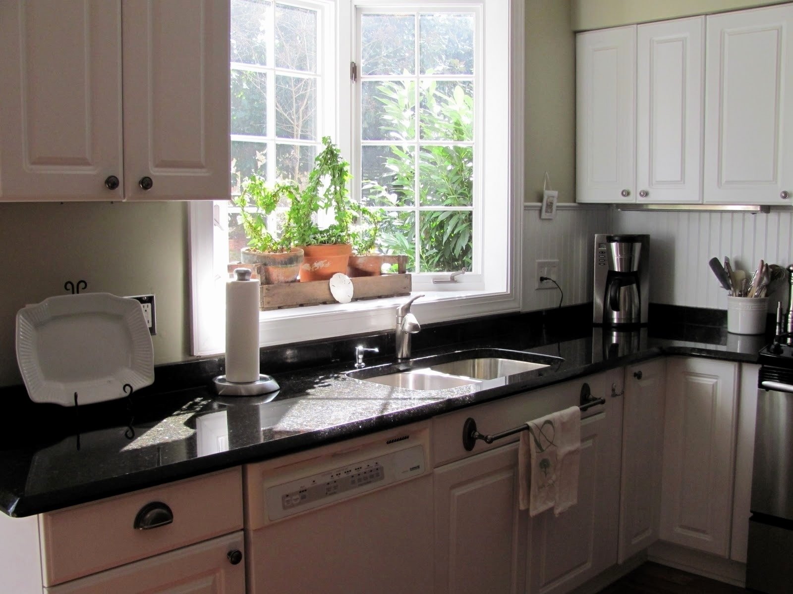 window with a bay window in the kitchen