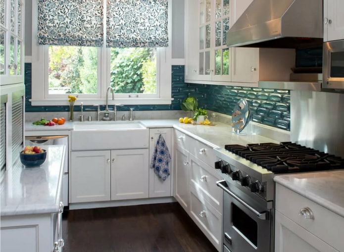 curtains over the sink
