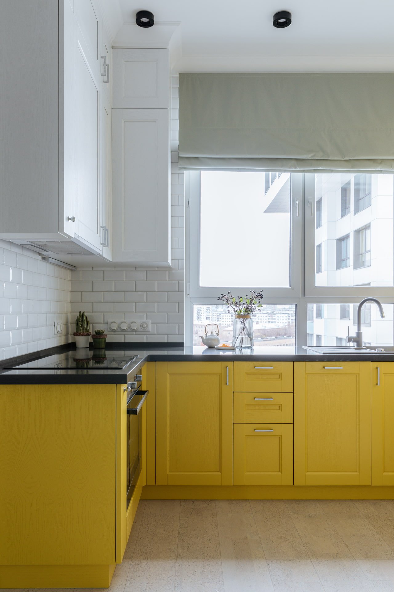 Roman blinds in the kitchen