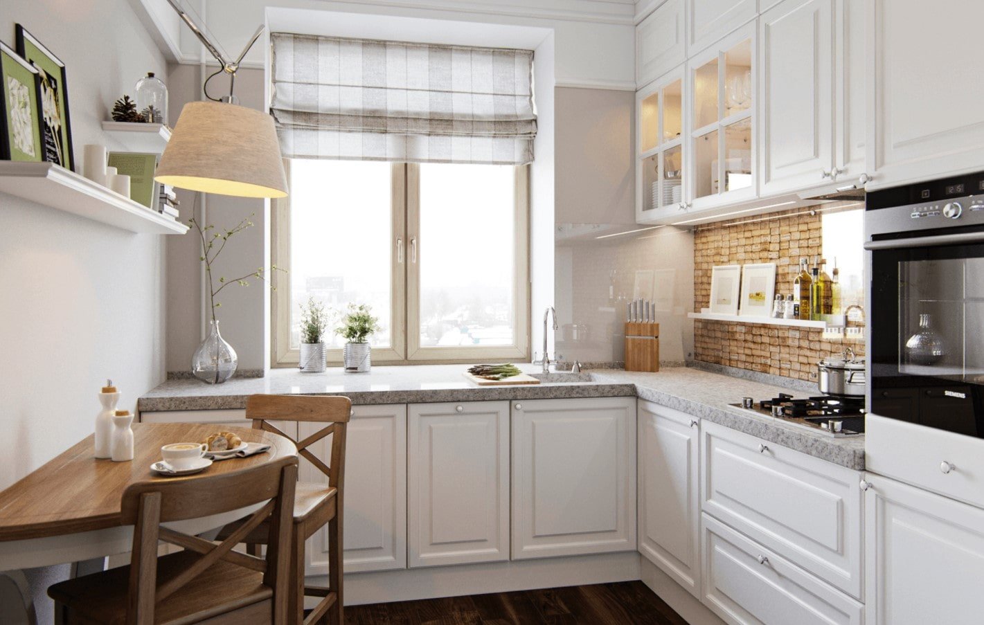 large window in the kitchen