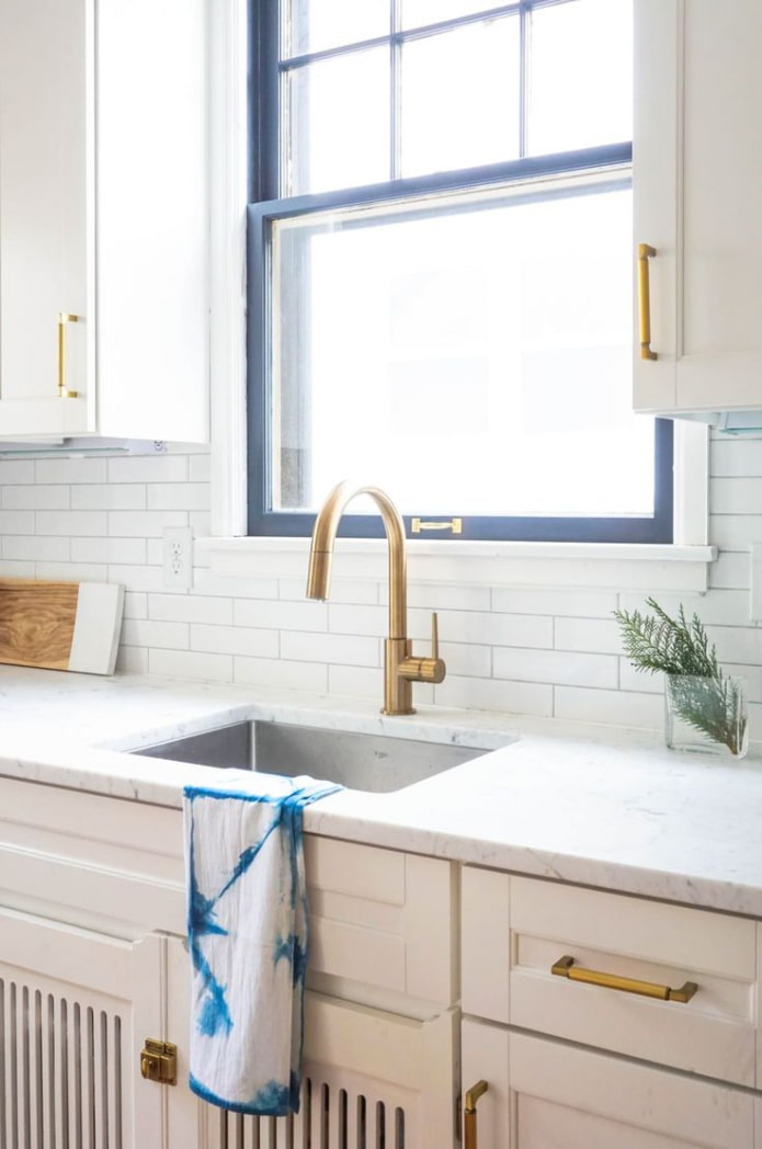 sink under the countertop
