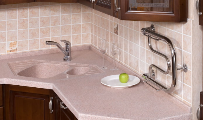 stone corner sink