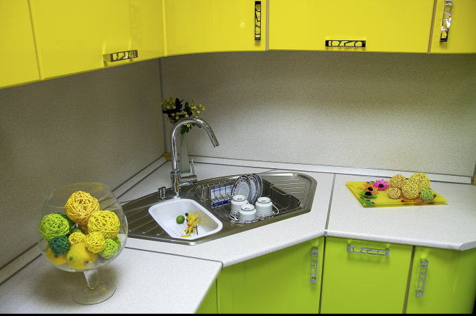 metal sink in the corner