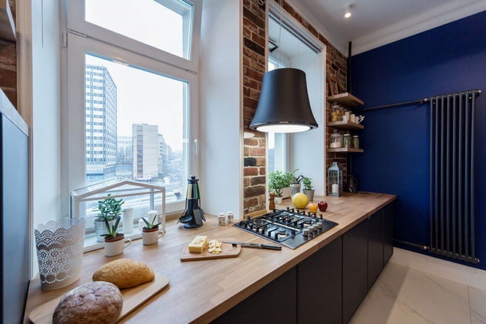 two windows in the kitchen
