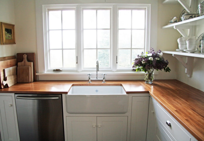 sink under the window