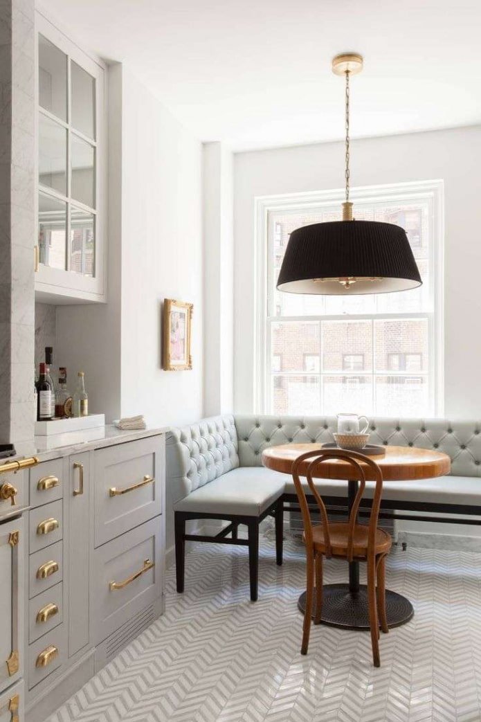 window in the dining area