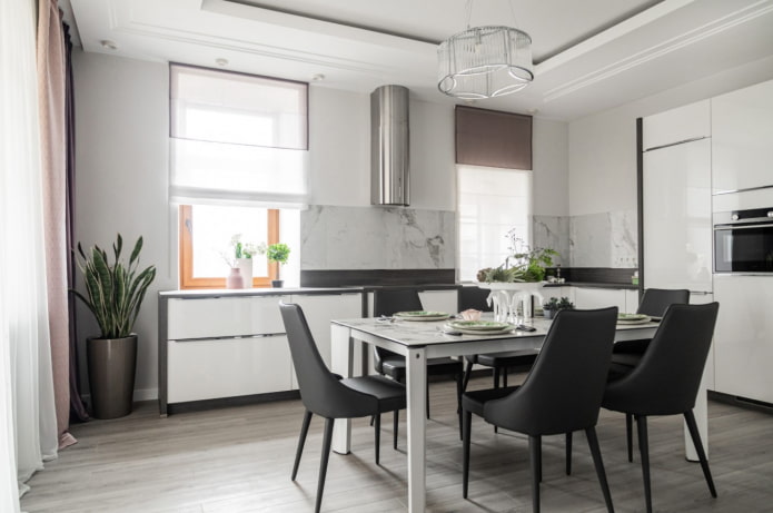 kitchen with two windows