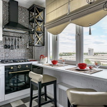 How to arrange a kitchen with a window?-4