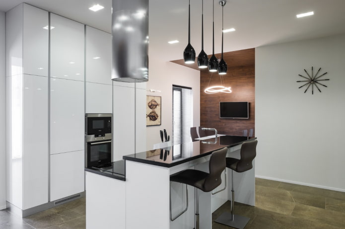 island design in the kitchen interior