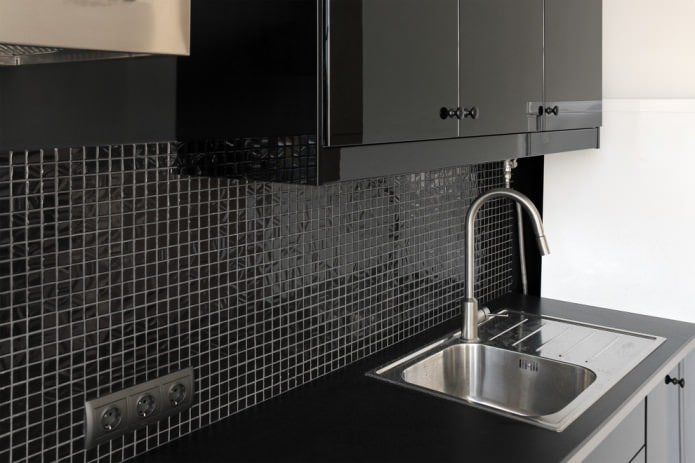 black acrylic countertop