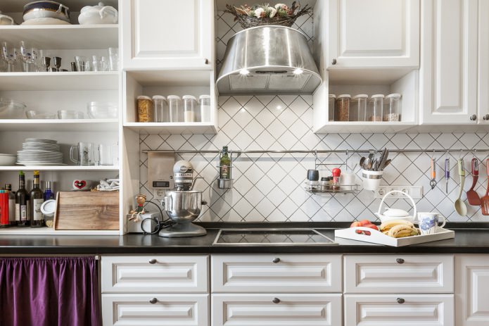 black countertop