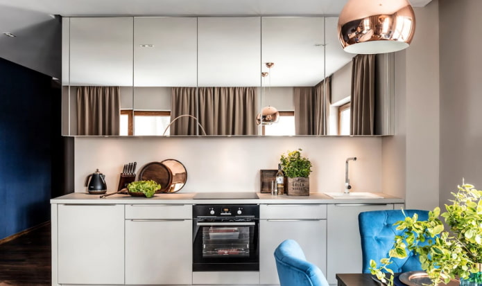 mirror kitchen facades