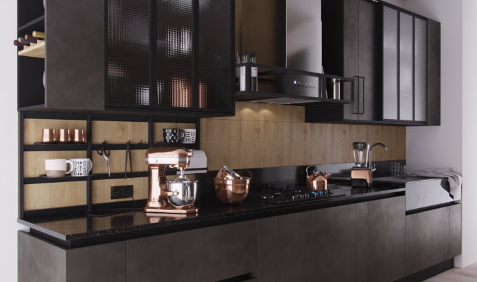 corrugated kitchen facades