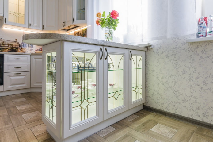glass lower drawers