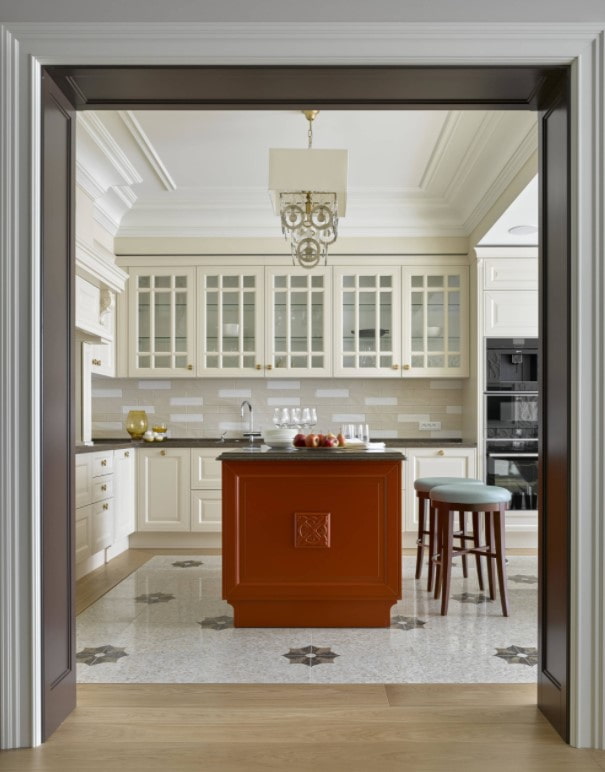 kitchen with glass