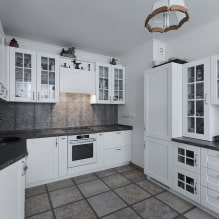 Kitchen set with glass facades-0