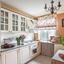 Kitchen set with glass facades-5