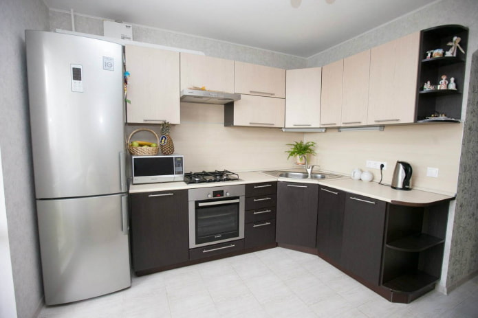 silver refrigerator in the kitchen