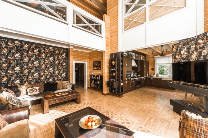 kitchen-living room in English style