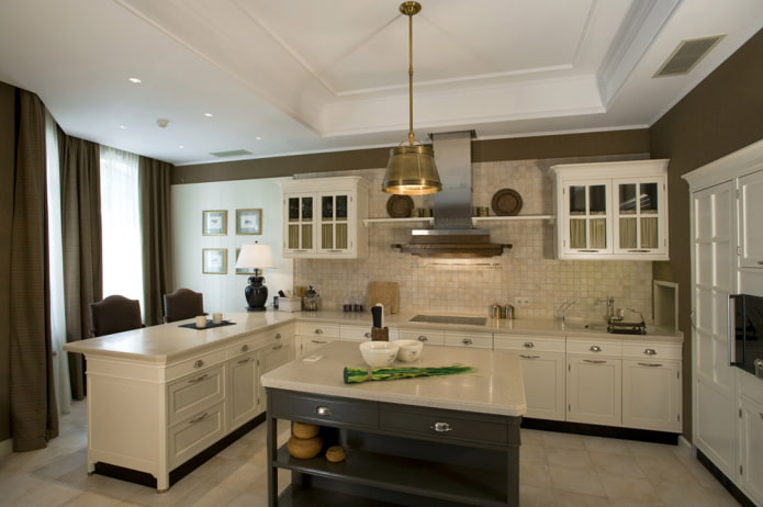 kitchen space decoration in English style