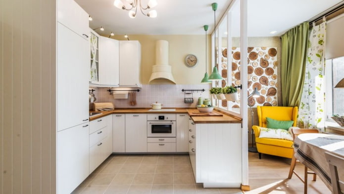 Kitchen zoning in the house