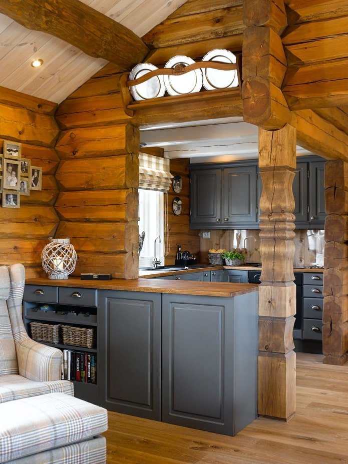 kitchen in the living room