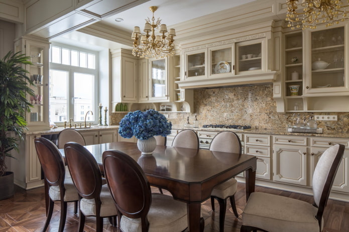 furniture in the interior of a classic kitchen