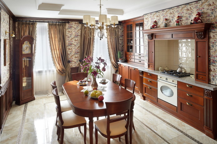 furniture in the interior of a classic kitchen