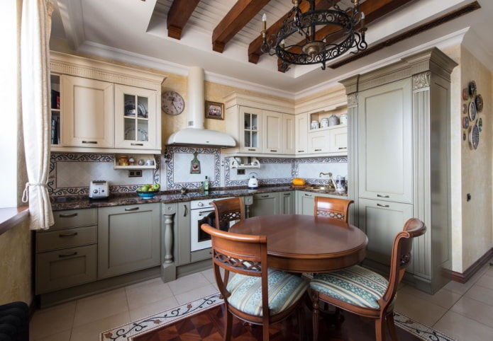 furniture in the interior of a classic kitchen