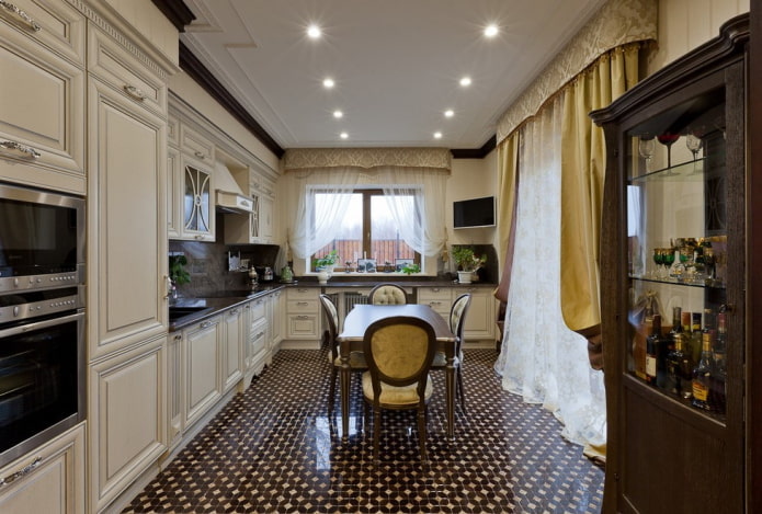 classic kitchen in the interior of the house