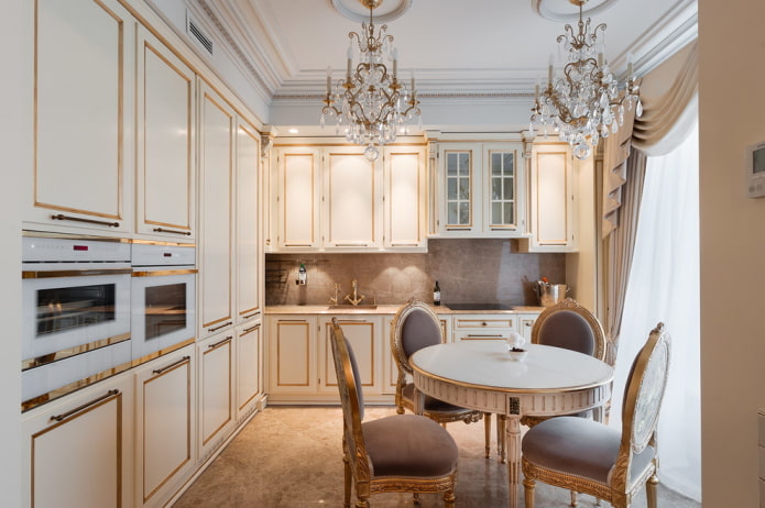 design of a small classic kitchen