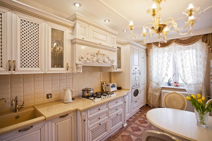 apron in the interior of a classic kitchen