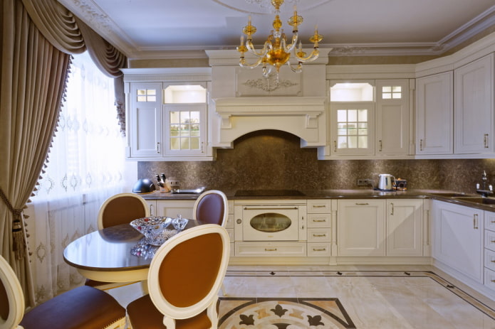 apron in the interior of a classic kitchen