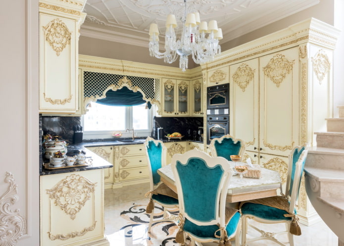design of a small classic kitchen